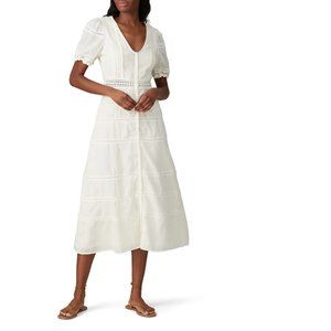 Sweet Baby Jamie Ivory Lace Midi Dress